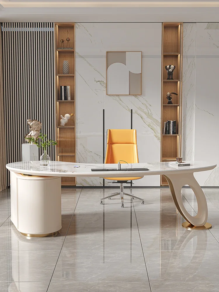 Light Luxury Stone Plate Desk Desk Designer Model Home High-End Study Curved Computer Desk
Light Luxury Stone Plate Desk Desk Designer Model Home High-End Study Curved Computer Desk