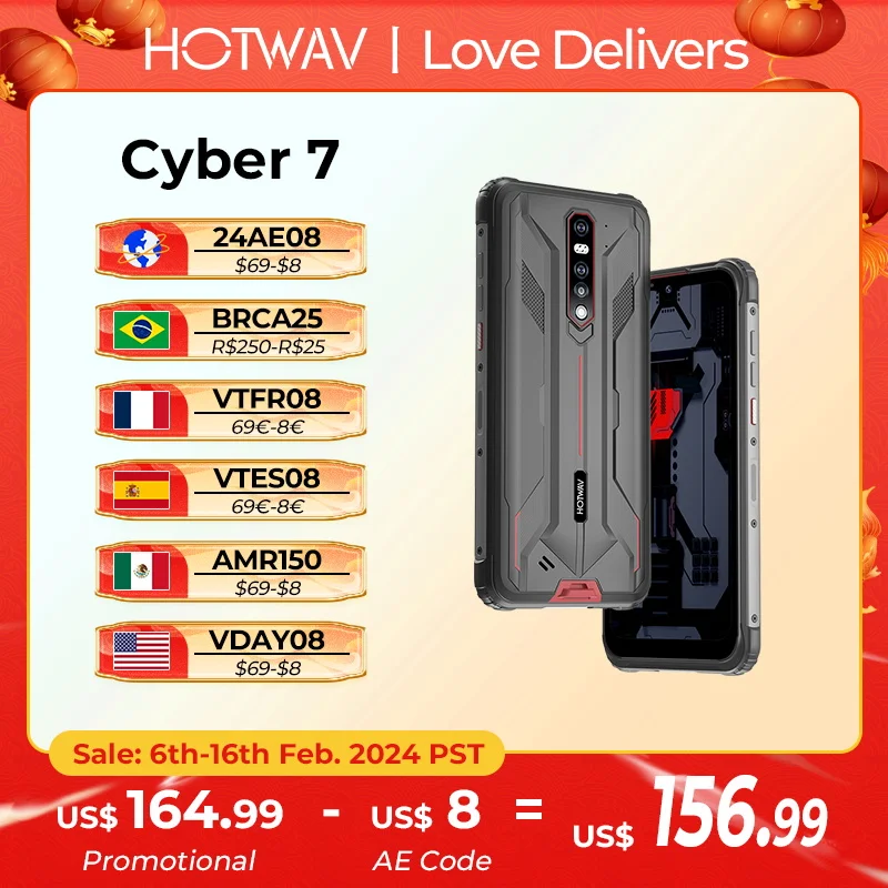 HOTWAV Cyber 7 5G Rugged Phone 8280mAh Battery 8GB RAM 128GB ROM 48MP Main Camera 6.3 Inch FHD+ Screen Smartphone NFC Phone 2021
HOTWAV Cyber 7 5G Rugged Phone 8280mAh Battery 8GB RAM 128GB ROM 48MP Main Camera 6.3 Inch FHD+ Screen Smartphone NFC Phone 2021