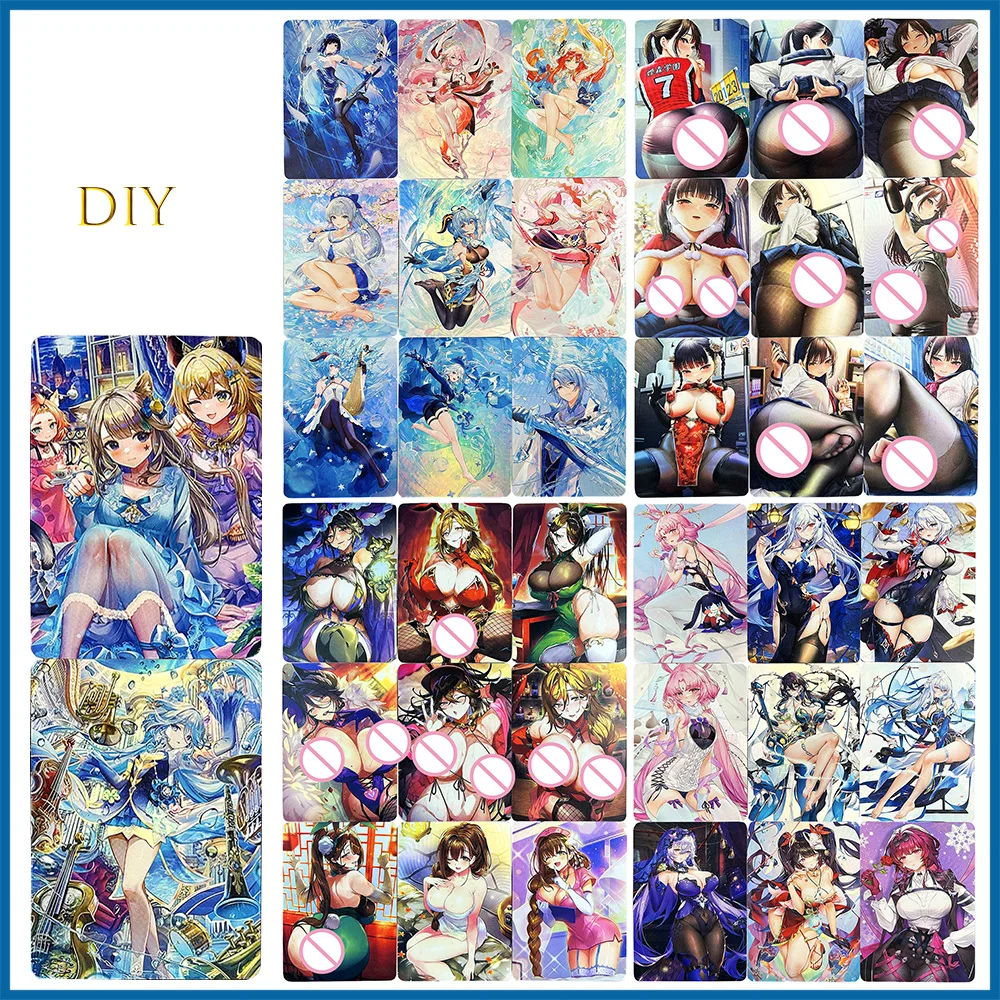 

Anime Goddess Story DIY ACG Yelan Beelzebul Paimon Kamisato Ayaka Boy Game Toys Collectible Cards Christmas Birthday Gifts
