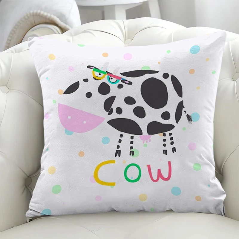 

Car Pillowcases Cushions Animal Cushion Cover 40x40 Couch Double-sided Printing Pillows Sofa Pillow Bedroom Bed Short Plush Home