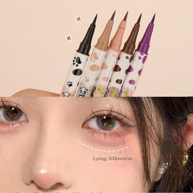 

1pcs Lying Silkworm Eyeliner Pen Tea Brown Liquid Eye Shadow Pencil Smooth Quick-drying Cosmetics Cows Eye Makeup Beauty Tools