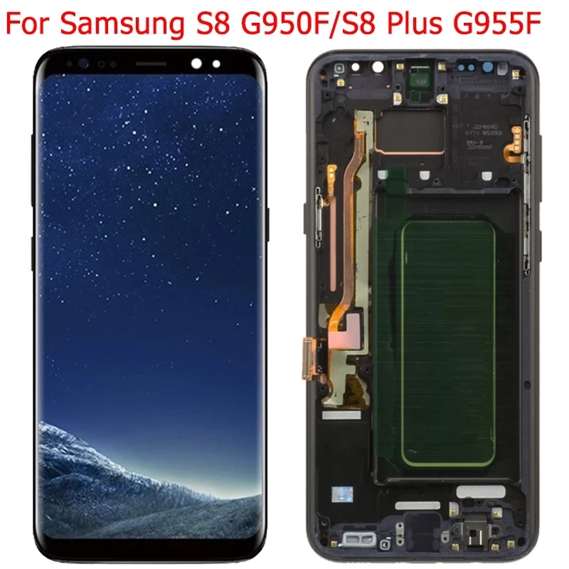 Original For Samsung Galaxy S8 Plus LCD Display With Frame For S8 SM-G950F G950U LCD Screen 6.2" For S8+ G955F G955F/DS Display
Original For Samsung Galaxy S8 Plus LCD Display With Frame For S8 SM-G950F G950U LCD Screen 6.2" For S8+ G955F G955F/DS Display