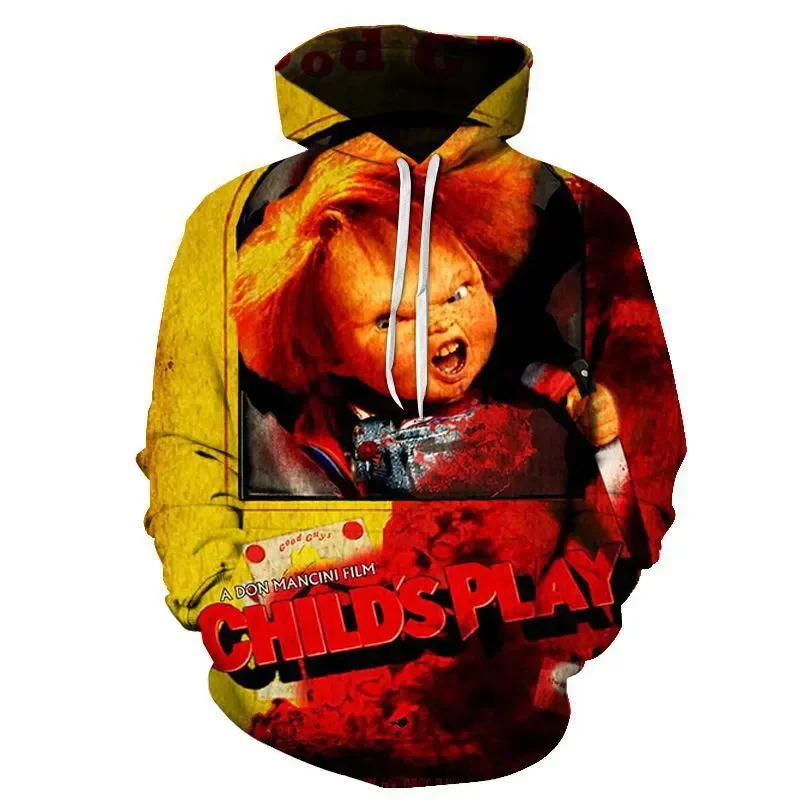 Horror Movie Child's Play Chucky 3D Print Hoodie Men Casual Fashion Pullover Hoodies Tracksuit Oversized Sweatshirt Clothing
Horror Movie Child's Play Chucky 3D Print Hoodie Men Casual Fashion Pullover Hoodies Tracksuit Oversized Sweatshirt Clothing