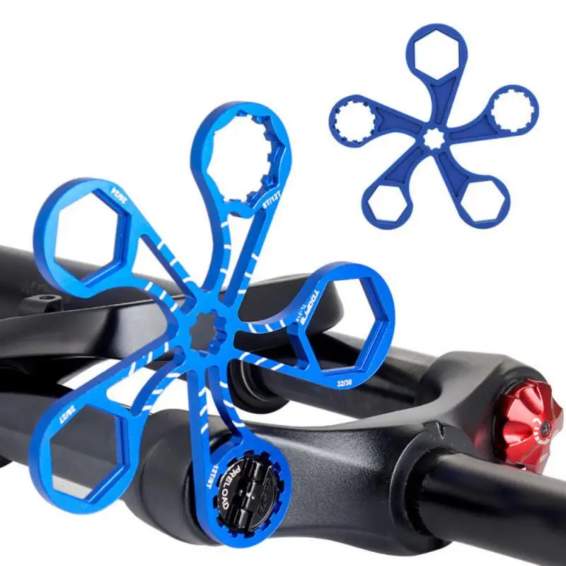 6 In 1 Bike Front Fork Tools 8t/12t 24/26/27/28/30/32mm Aluminum Mountain Bicycle Fork Cap Wrench Install Removal Repair Tools
6 In 1 Bike Front Fork Tools 8t/12t 24/26/27/28/30/32mm Aluminum Mountain Bicycle Fork Cap Wrench Install Removal Repair Tools