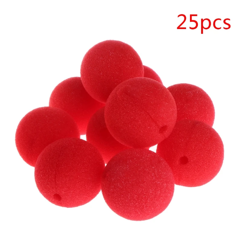 

25Pcs Sponge Ball Clown Nose For Christmas Halloween Decoration