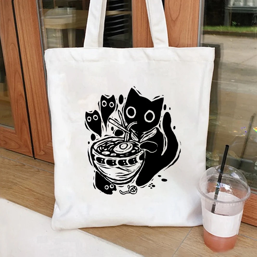 Cute Wacky Black Cats Canvas Tote Bag 15 S0fb5ed0eba7c488abb7ec43c0fa49b08D