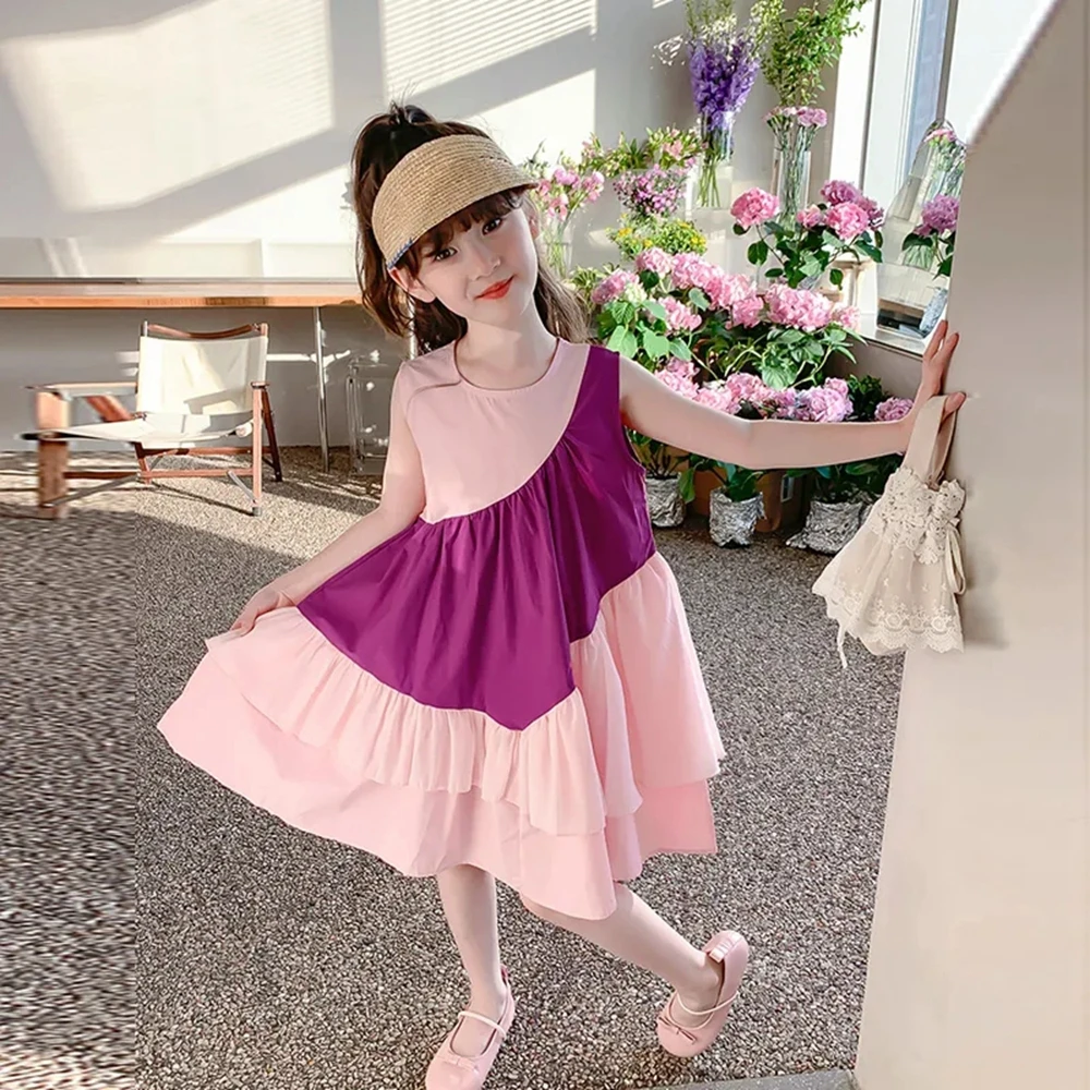Girls Summer Tank Dress Kids Patchwork Sleeveless Dresses for Girls Cute Casual Dress Toddler Daily Outfits fits 3-14Years
Girls Summer Tank Dress Kids Patchwork Sleeveless Dresses for Girls Cute Casual Dress Toddler Daily Outfits fits 3-14Years
