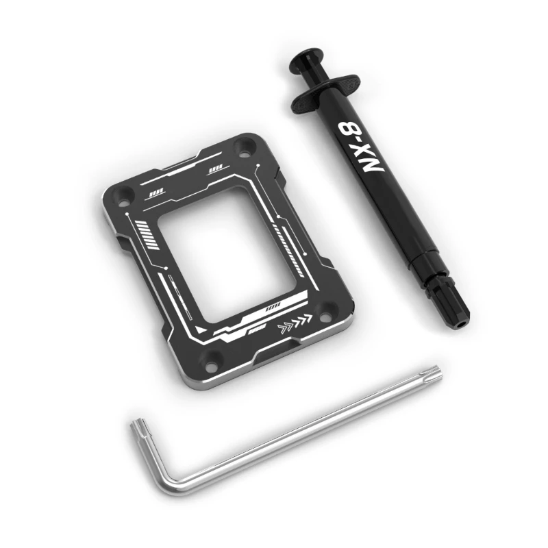 Aluminum Alloy CPU Bending Correction Fixing Buckle with Silicone Thermal Grease&Wrench for LGA1700-BCF Gen 12
Aluminum Alloy CPU Bending Correction Fixing Buckle with Silicone Thermal Grease&Wrench for LGA1700-BCF Gen 12