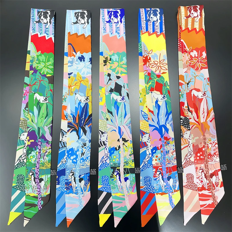 Small Long Skinny Scarves Female Fashion Jungle Animal Print Silk Scarf Women's Bag Decorative Ribbon 2023 New Hairband Headband
Small Long Skinny Scarves Female Fashion Jungle Animal Print Silk Scarf Women's Bag Decorative Ribbon 2023 New Hairband Headband