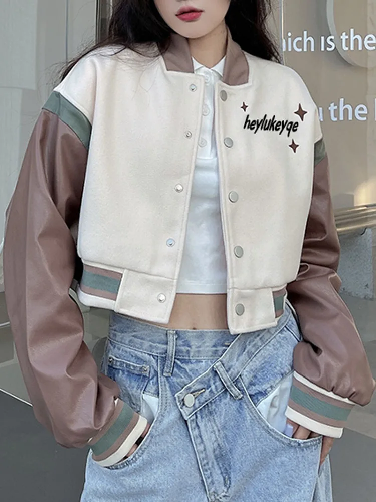 SONNEESD Streetwear Fashion Harajuku Baseball Uniform Personality Letter Embroidery Spliced Design Full Sleeve Vintage Coat
SONNEESD Streetwear Fashion Harajuku Baseball Uniform Personality Letter Embroidery Spliced Design Full Sleeve Vintage Coat