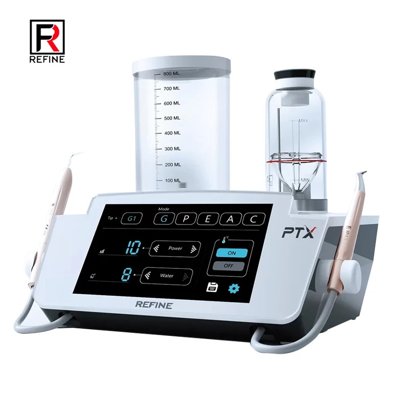 Refine PTX Dental Scaler Combines Ultrasound Scaler and Air Polishing Scaler Ultrasonic Periodontal Surgery and Air Polisher
Refine PTX Dental Scaler Combines Ultrasound Scaler and Air Polishing Scaler Ultrasonic Periodontal Surgery and Air Polisher
