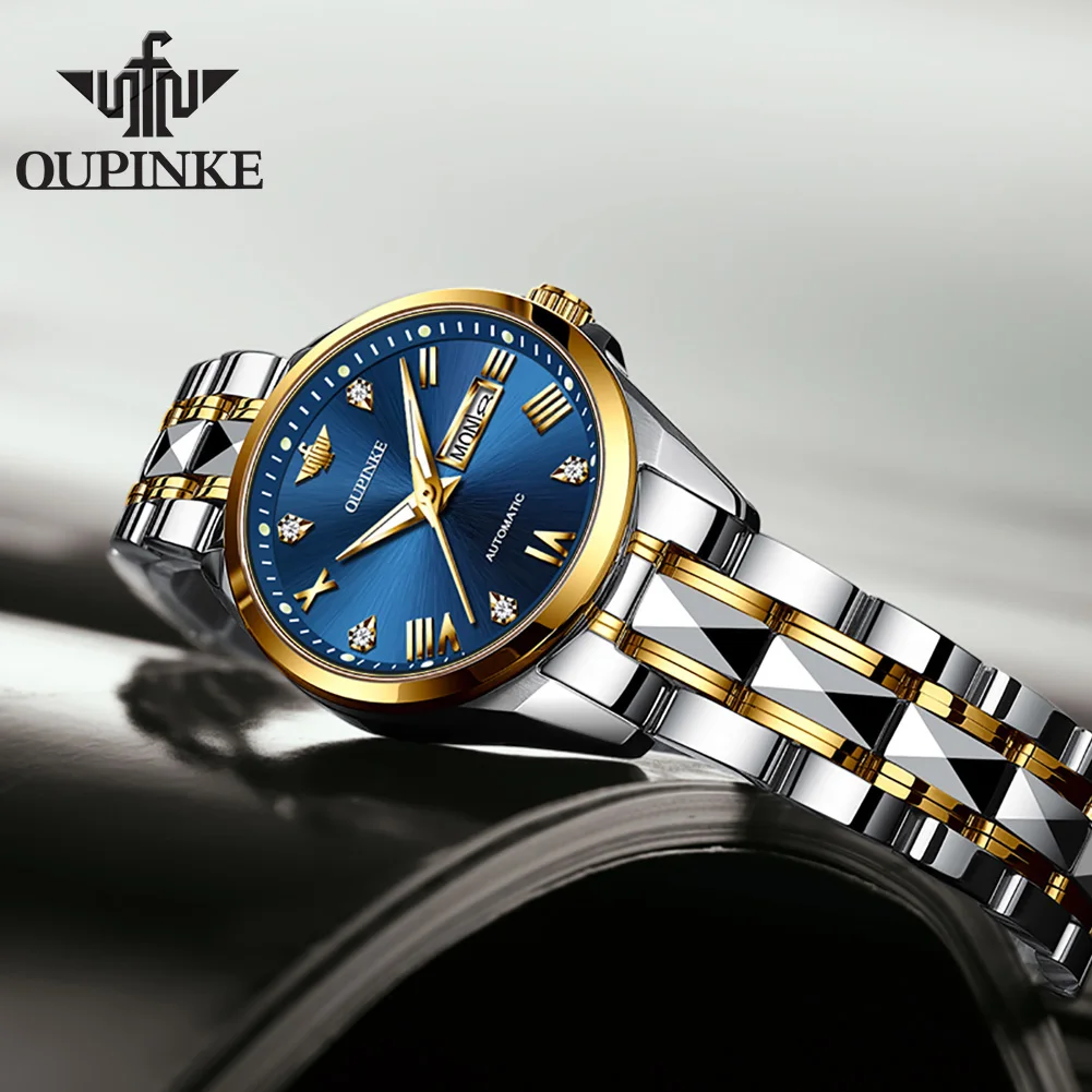 OUPINKE Top Brand Luxury Women Automatic Mechanical Watches Waterproof Stainless Steel Watchstrap Automatic Women Watch Gift Set
OUPINKE Top Brand Luxury Women Automatic Mechanical Watches Waterproof Stainless Steel Watchstrap Automatic Women Watch Gift Set
