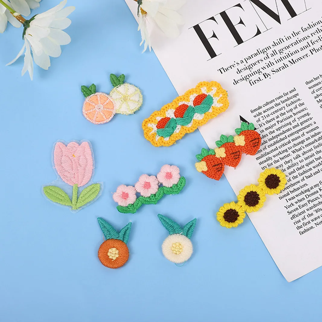 8PCS Korean Cute Colorful Handmade Hook Flower Carrot Sticker Iron On DIY Hairpin Clothing Bag Appliques Accessories
8PCS Korean Cute Colorful Handmade Hook Flower Carrot Sticker Iron On DIY Hairpin Clothing Bag Appliques Accessories