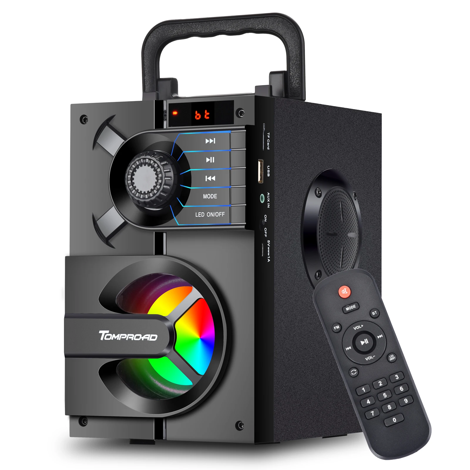 Top Bluetooth Speaker Portable Wireless Stereo Bass Speakers Subwoofer Column Support FM Radio RGB Lights Remote Control
Top Bluetooth Speaker Portable Wireless Stereo Bass Speakers Subwoofer Column Support FM Radio RGB Lights Remote Control