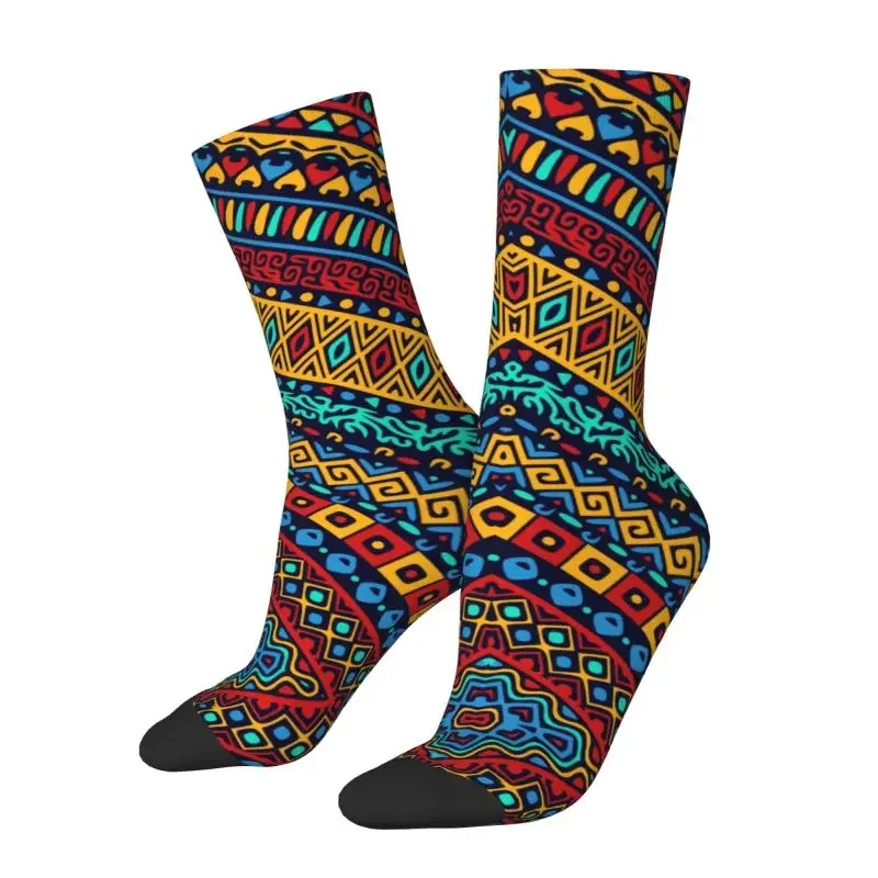 

Men's 3D printed unisex colorful socks, African tribal provoked socks, warm and comfortable socks, Ankara print crew socks, cute