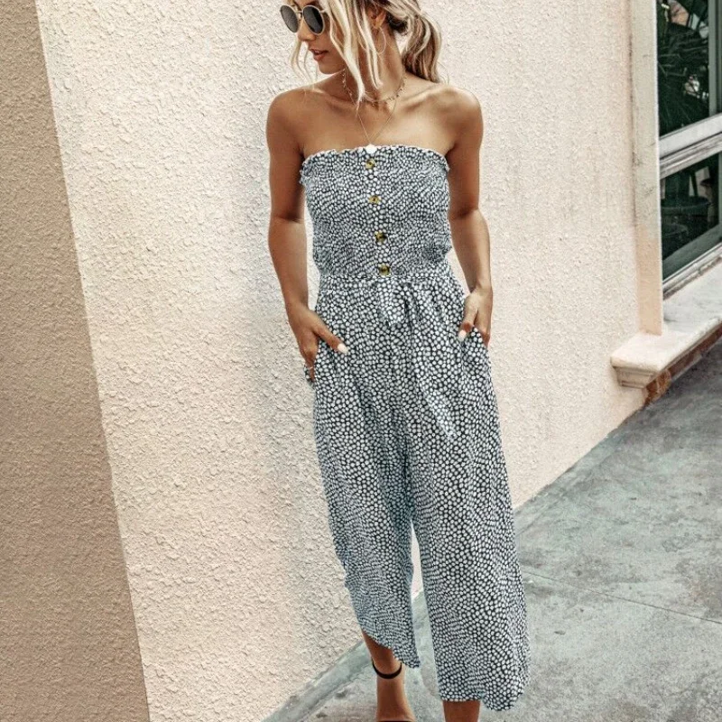 AYUALIN Cotton Rayon Polka Dot Print Jump Suit Sexy Strapless Sleeveless Jumpsuit Women Overall Summer Casual Jumpsuits 2024
AYUALIN Cotton Rayon Polka Dot Print Jump Suit Sexy Strapless Sleeveless Jumpsuit Women Overall Summer Casual Jumpsuits 2024