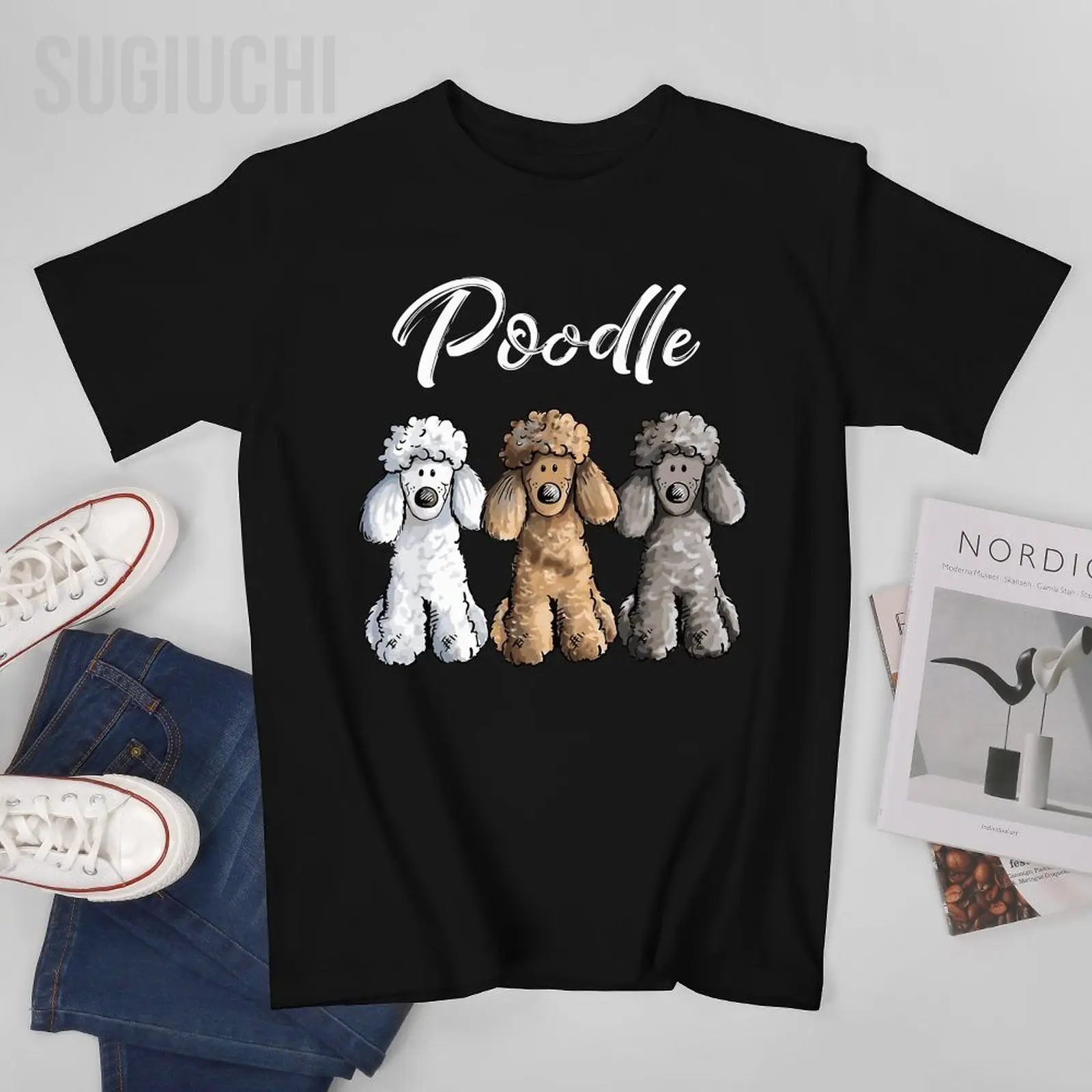 

Unisex Men Cute Poodle I Caniche Puppy Dogs Gift Women Girl Tshirt Tees T Shirts Women Boys 100% Cotton T-Shirt