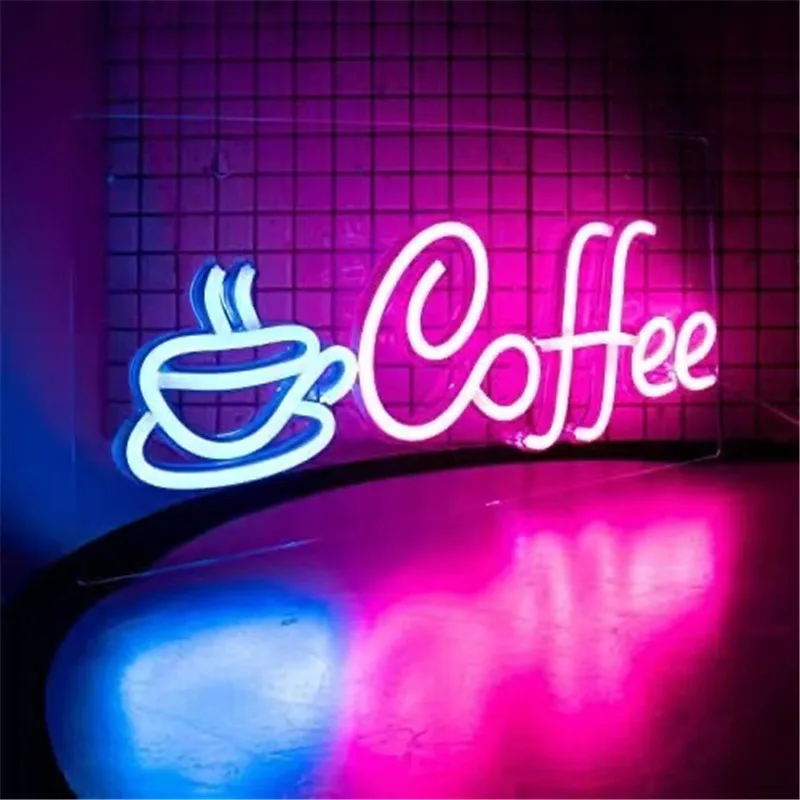 Custom Coffee Neon Sign Wall Decor Cafe Beer Restaurant Hotel USB Powered Neon Restaurant Sign for Coffee Shop Bar Night Light
Custom Coffee Neon Sign Wall Decor Cafe Beer Restaurant Hotel USB Powered Neon Restaurant Sign for Coffee Shop Bar Night Light