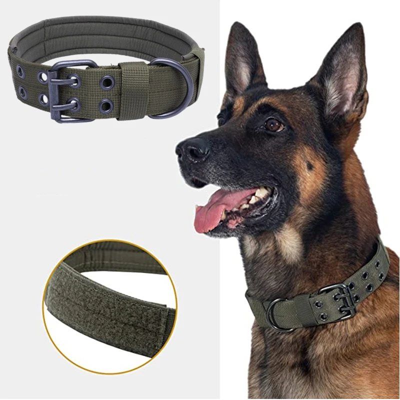 

Pet K9 Tactical Dog Collar Adjustable Double Buckle German Shepherd Training Leash And Collar Set Large Medium Dogs Accessories