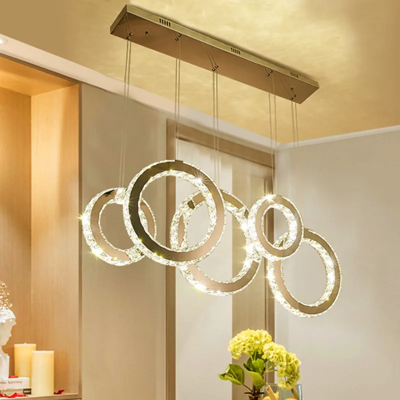 Lustre Led Pendant Lights For Dining Room Modern Luxury Crystals Hanging Lamp Circle Steels Led Pendant Chandelier Lighting Lamp
Lustre Led Pendant Lights For Dining Room Modern Luxury Crystals Hanging Lamp Circle Steels Led Pendant Chandelier Lighting Lamp