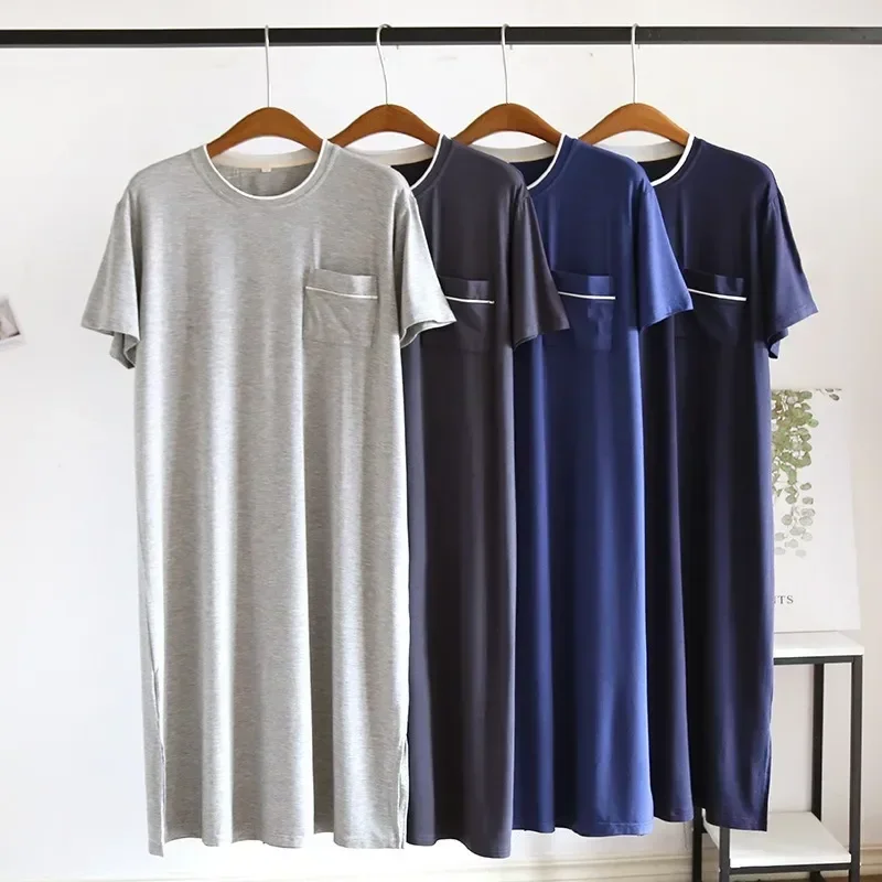 One-piece Nightdress Thin Men's Home Men Nightgown Mid-length Dress Short Bath Summer Nightwear Sleeve Sleep Modal Spring for
One-piece Nightdress Thin Men's Home Men Nightgown Mid-length Dress Short Bath Summer Nightwear Sleeve Sleep Modal Spring for