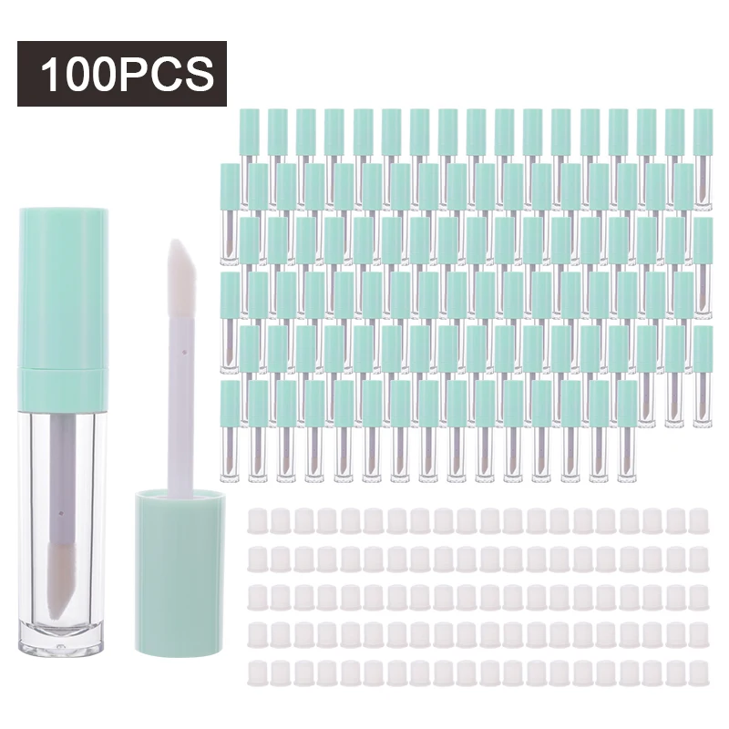 

CAIYA 9ml big brush Empty Lip Gloss Tubes mint green Cosmetic Containers Lipstick Jars Balm Tube Container Travel Makeup tools