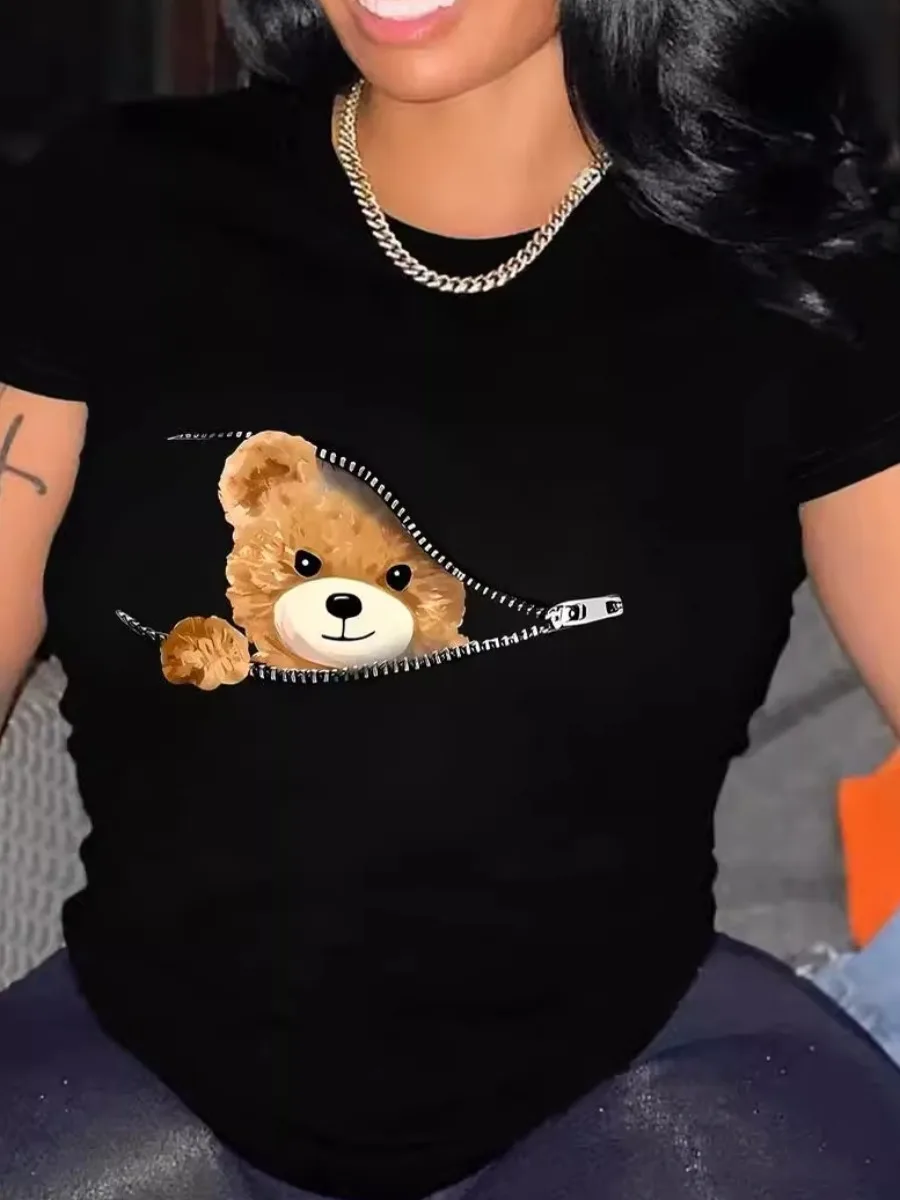 LW Round Neck cartoon Print T-shirt summer short sleeve Women's T-Shirts Vintage Tees O Neck Funny Top Female Clothing
LW Round Neck cartoon Print T-shirt summer short sleeve Women's T-Shirts Vintage Tees O Neck Funny Top Female Clothing