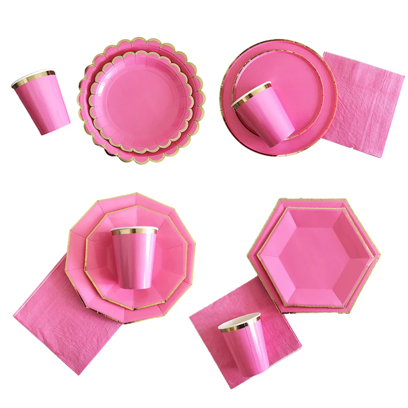 40pcs/set Bronzing Rose Red Disposable Tableware Happy Birthday Girls Baby Shower Party Decor Paper Cup Plates Wedding Supplies
40pcs/set Bronzing Rose Red Disposable Tableware Happy Birthday Girls Baby Shower Party Decor Paper Cup Plates Wedding Supplies