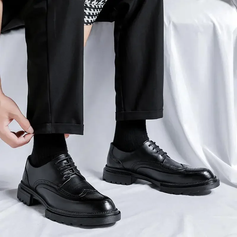 Casual Men's Shoes Korean Style Vintage Leather Shoes Doudou British Style Trendy Shoes Work Party Mo
Casual Men's Shoes Korean Style Vintage Leather Shoes Doudou British Style Trendy Shoes Work Party Mo