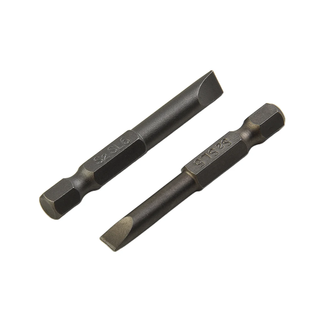 Tip Slotted Tip Screwdriver Bit Silver Slotted 1/4in Hex Shank 2.0-6.0mm 50mm 6pcs/set Flat Head Magnetic Durable
Tip Slotted Tip Screwdriver Bit Silver Slotted 1/4in Hex Shank 2.0-6.0mm 50mm 6pcs/set Flat Head Magnetic Durable