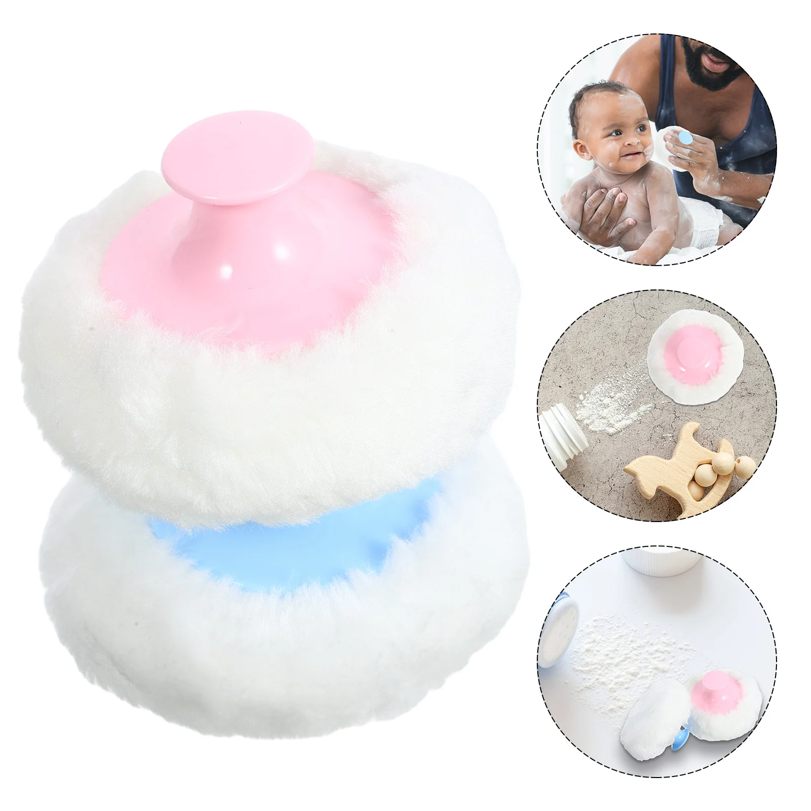 4PCS Baby Talcum Powder Puff Baby Body Powder Puff with Short Handle (Blue and Pink for Each 2pcs)
4PCS Baby Talcum Powder Puff Baby Body Powder Puff with Short Handle (Blue and Pink for Each 2pcs)