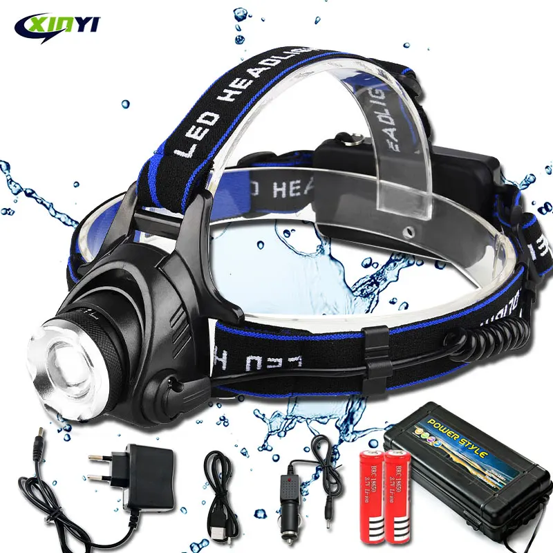 LED Headlamp Fishing Headlight T6/L2 3 Modes Zoomable Waterproof Super bright camping light Powered by 2x18650 batteries
LED Headlamp Fishing Headlight T6/L2 3 Modes Zoomable Waterproof Super bright camping light Powered by 2x18650 batteries