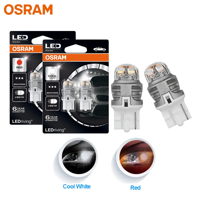 OSRAM LEDriving PREMIUM W21W W21/5W LED Signal Light 360 Degrees White Red T20 7440 7443 Auto Brake Position Reverse Lamp, Pair
OSRAM LEDriving PREMIUM W21W W21/5W LED Signal Light 360 Degrees White Red T20 7440 7443 Auto Brake Position Reverse Lamp, Pair