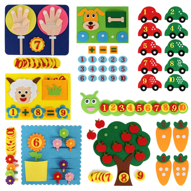 

Montessori Materials Kids DIY Math Toys Animal Carrot Number Learning Educational Toys for Children Gift Preschool Teaching Aids