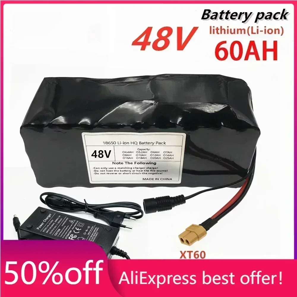 New 100% Original 48v 20Ah 1000w 13S3P Lithium-ion Battery for 54.6v Electric Bicycle Scooter with BMS Discharge + Charger
New 100% Original 48v 20Ah 1000w 13S3P Lithium-ion Battery for 54.6v Electric Bicycle Scooter with BMS Discharge + Charger