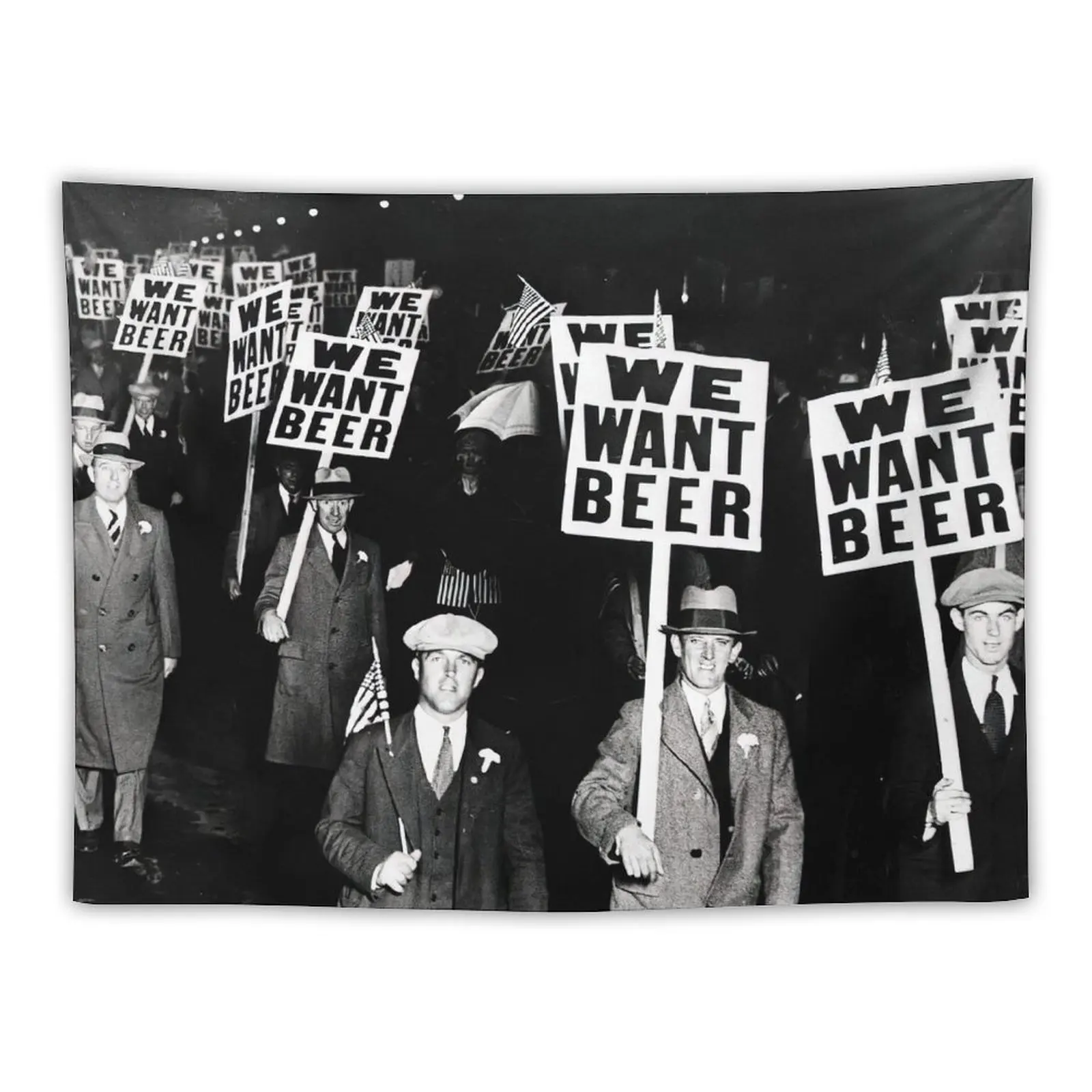 Prohibition, We Want Beer, Bar Wall Decor, Black and White Vintage Art Tapestry Decoration Pictures Room Wall Aesthetic Tapestry
Prohibition, We Want Beer, Bar Wall Decor, Black and White Vintage Art Tapestry Decoration Pictures Room Wall Aesthetic Tapestry