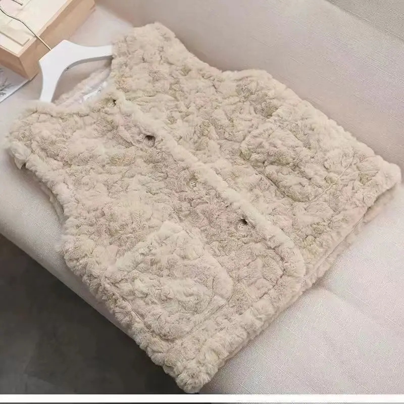 Women's Fur Vest Fall Winter Sleeveless Fleece Jacket Cardigan Loose Casual Solid Color Crop Waistcoat Girl Sherpa Gilet
Women's Fur Vest Fall Winter Sleeveless Fleece Jacket Cardigan Loose Casual Solid Color Crop Waistcoat Girl Sherpa Gilet