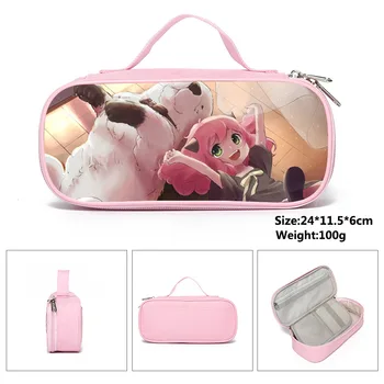 Spy X Family Large Pencil Case Anime Figure Anya Stationery Storage Bags Cartoon Canvas Pencil Bag School Supplies Girl Boy Gift