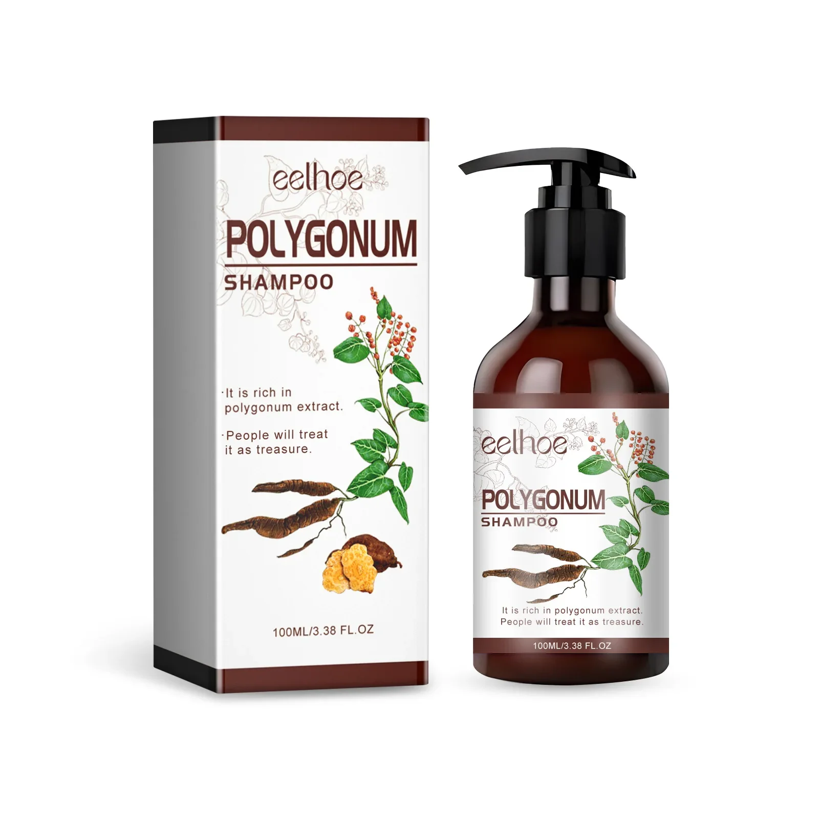 

Новый шампунь для волос Sdotter Polygonum Multiflorum, питательный белый и серый Шампунь против перхоти, лечение кожи головы, поврежденные травы Ha