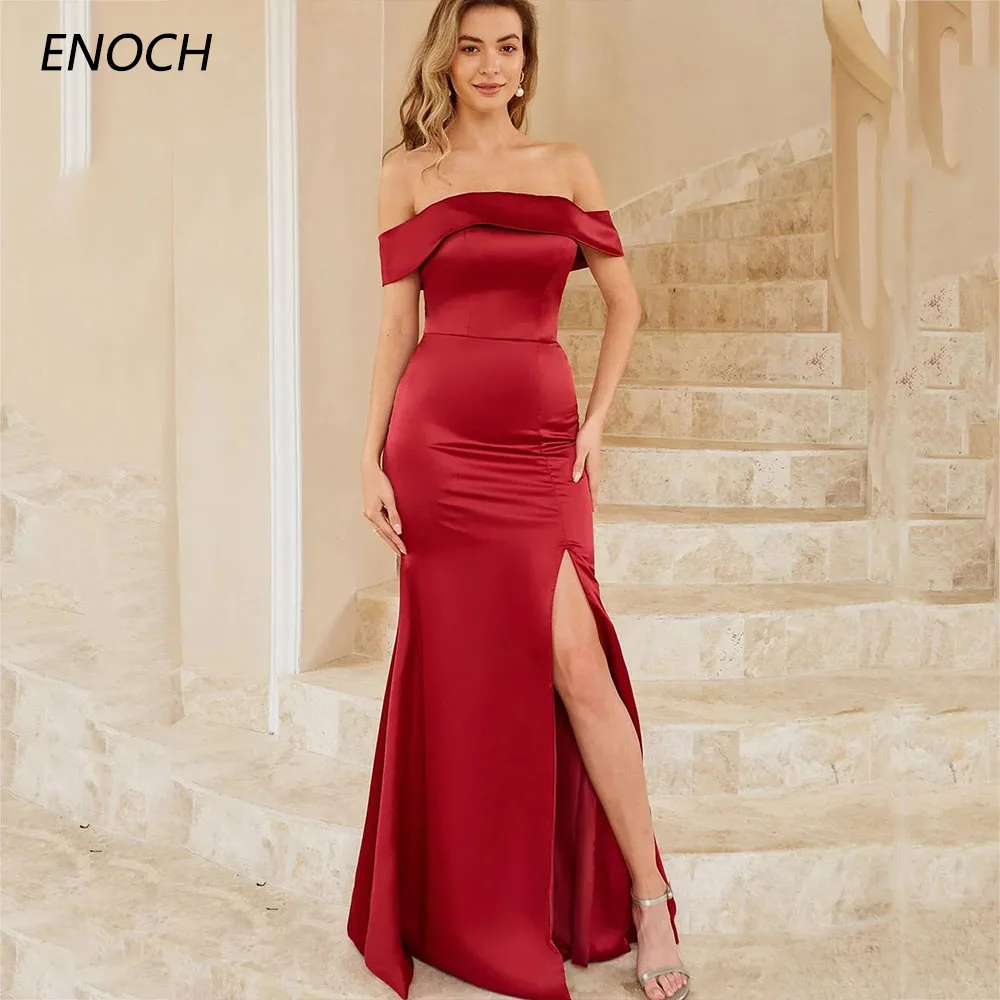 ENOCH Simple Mermaid Bridesmaid Dresses Strapless Off Shoulder Backless Zipper Wedding Guest Gown Floor Length Vestidos De Gala
ENOCH Simple Mermaid Bridesmaid Dresses Strapless Off Shoulder Backless Zipper Wedding Guest Gown Floor Length Vestidos De Gala