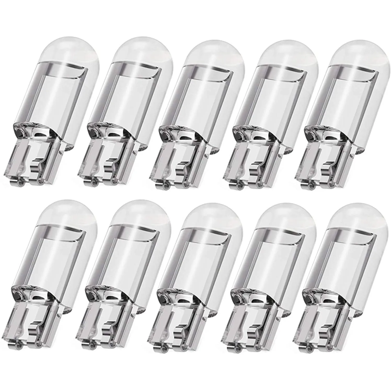 

10PCS Car LED T10 W5W COB Reading Dome Lamp Marker Light Wedge Lights License Plate Bulbs 168 194 192 DC 12V White