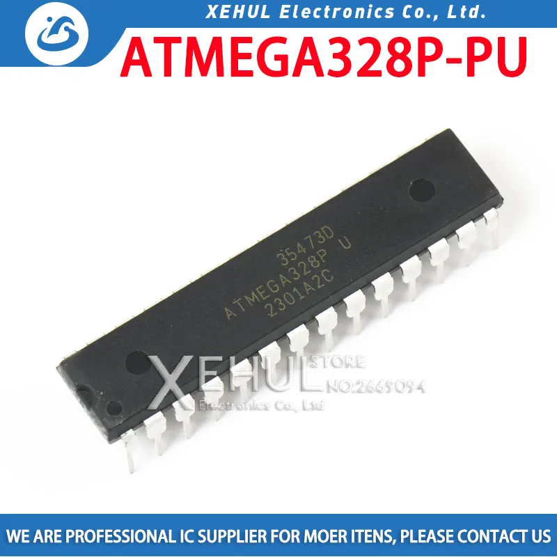 Direct insertion ATMEGA328P-PU 8-bit microcontroller DIP AVR 32K flash memory DIP-28 ATMEGA328P
Direct insertion ATMEGA328P-PU 8-bit microcontroller DIP AVR 32K flash memory DIP-28 ATMEGA328P