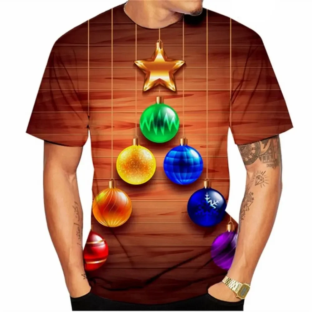 Christmas Tree Harajuku T Shirt For Men Fashion 3D Print Tee Casual O-neck Loose Short Sleeve Tops New Year Party X'mas Clothing
Christmas Tree Harajuku T Shirt For Men Fashion 3D Print Tee Casual O-neck Loose Short Sleeve Tops New Year Party X'mas Clothing