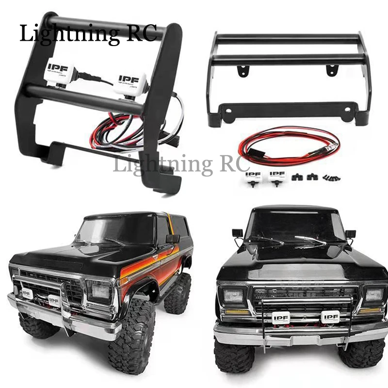 Stainless Steel Front Bumper with LED Light Anti Collision Bumper for Traxxas TRX-4 TRX4 Ford Bronco 1/10 RC Car Parts
Stainless Steel Front Bumper with LED Light Anti Collision Bumper for Traxxas TRX-4 TRX4 Ford Bronco 1/10 RC Car Parts