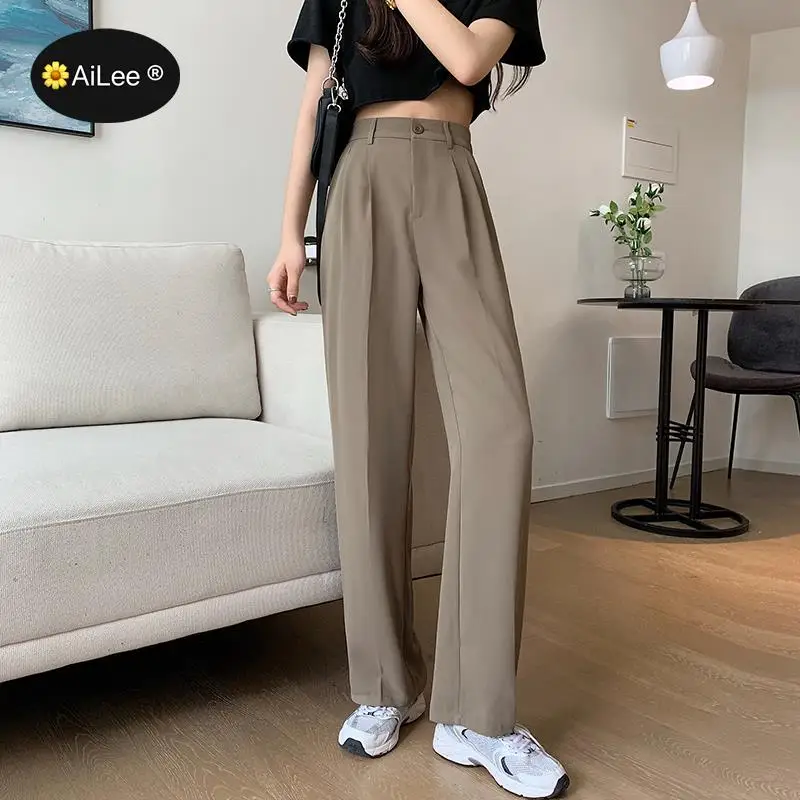 Spring Autumn High Waist Casual Office Pants Female Summer Full Length Loose Wide Leg Pants Straight Tube Trousers BF Wind
Spring Autumn High Waist Casual Office Pants Female Summer Full Length Loose Wide Leg Pants Straight Tube Trousers BF Wind