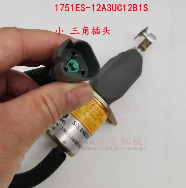 1751ES-12A3UC12B1S Fuel Shut Off Solenoid 1751ES-24A3UC12B1S for Hyundai Excavator R60-5 R210-5 R335-7 For Yanmar engine 12V
1751ES-12A3UC12B1S Fuel Shut Off Solenoid 1751ES-24A3UC12B1S for Hyundai Excavator R60-5 R210-5 R335-7 For Yanmar engine 12V