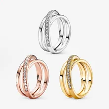 2021 Autumn 925 Sterling Silver Inlaid Three Ring Interwoven Pan Ring Is Suitable For Women's Gifts And Wedding Diy Jewelry 
2021 Autumn 925 Sterling Silver Inlaid Three Ring Interwoven Pan Ring Is Suitable For Women's Gifts And Wedding Diy Jewelry