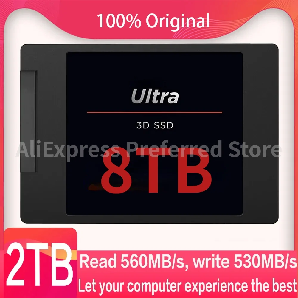 

Ultra 3D SSD 2TB 4TB 1TB 500GB 250GB Internal Solid State Hard Disk SATA3.0 6GB/s for Desktop Laptop Improve performance