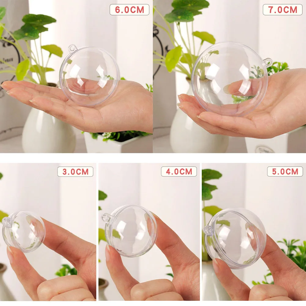 10PCS Transparent Spheres To Fill Plastic Acrylic Christmas Tree Ball Christmas Tree Ornaments Hanging Decor Room Ornaments
10PCS Transparent Spheres To Fill Plastic Acrylic Christmas Tree Ball Christmas Tree Ornaments Hanging Decor Room Ornaments