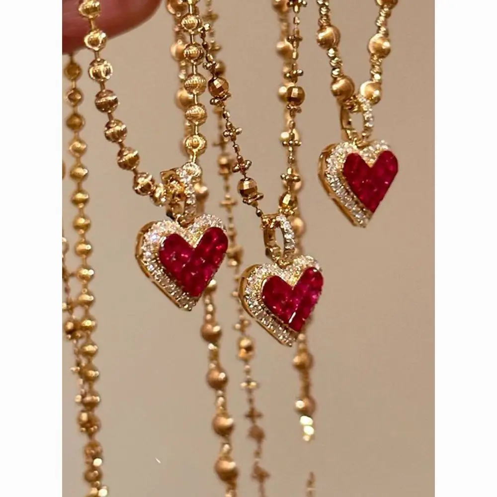 UMQ Original New Red Diamond Peach Heart Pendant French Retro High Sense Fully Jeweled Loving Heart Necklace Girlfriends Jewelry
UMQ Original New Red Diamond Peach Heart Pendant French Retro High Sense Fully Jeweled Loving Heart Necklace Girlfriends Jewelry